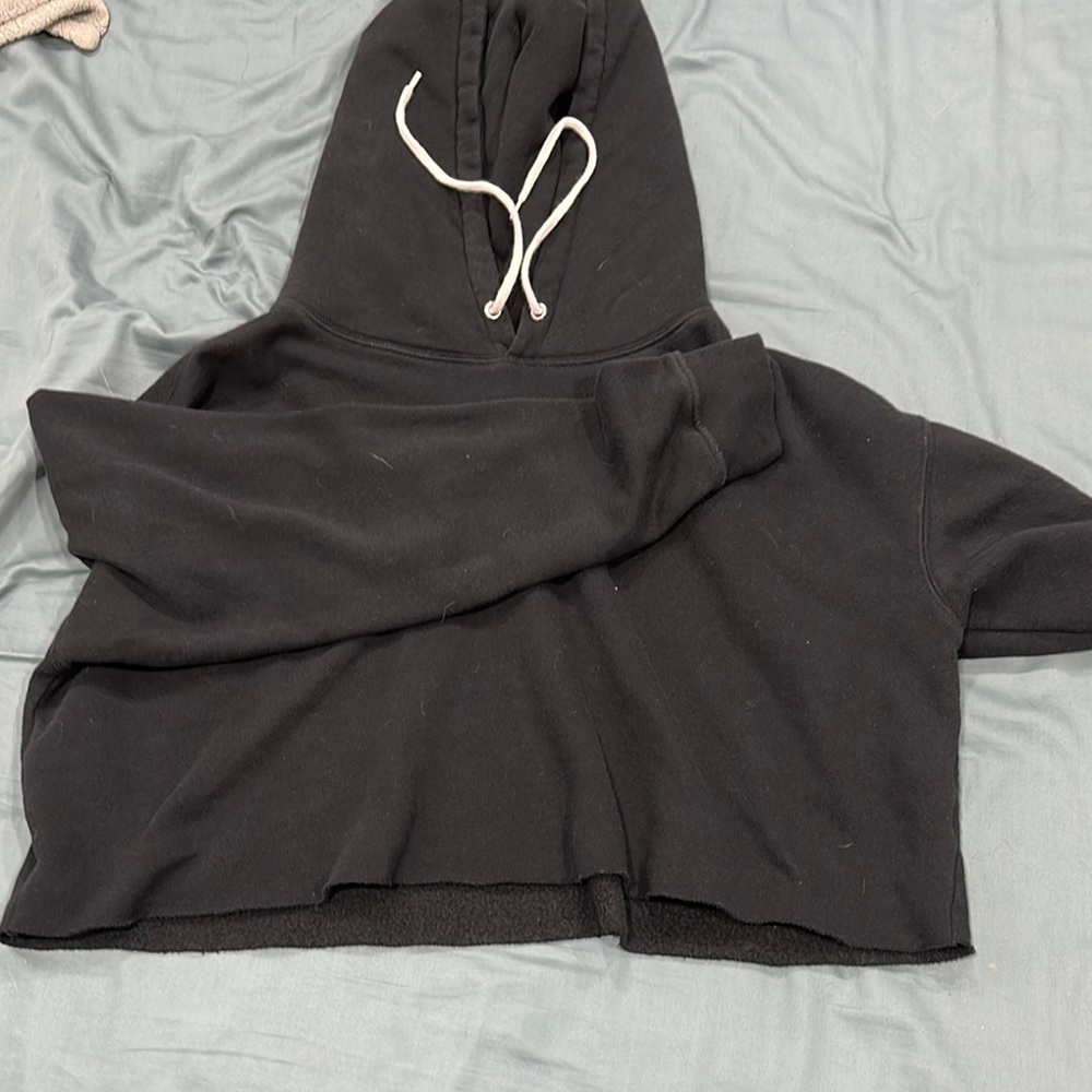 Wild Fable Black Hoodie with White Drawstrings